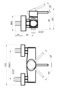 Смеситель для душа AZARIO TASCO AZ-15160631